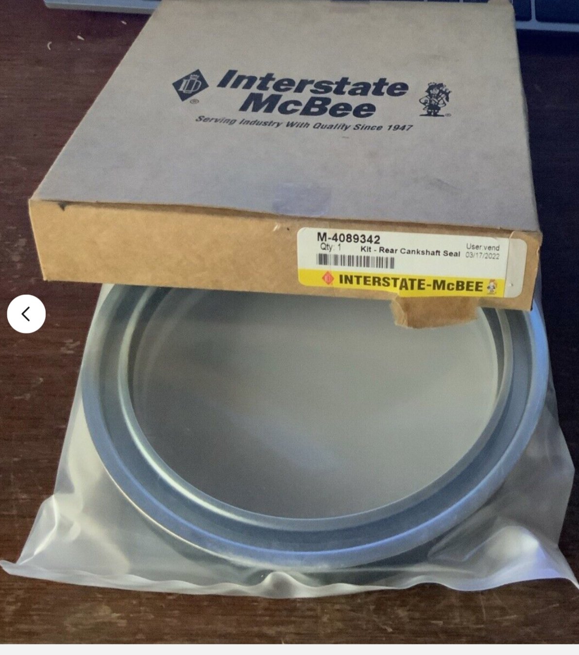 Interstate-McBee Rear Crank Shaft Seal Kit image 1