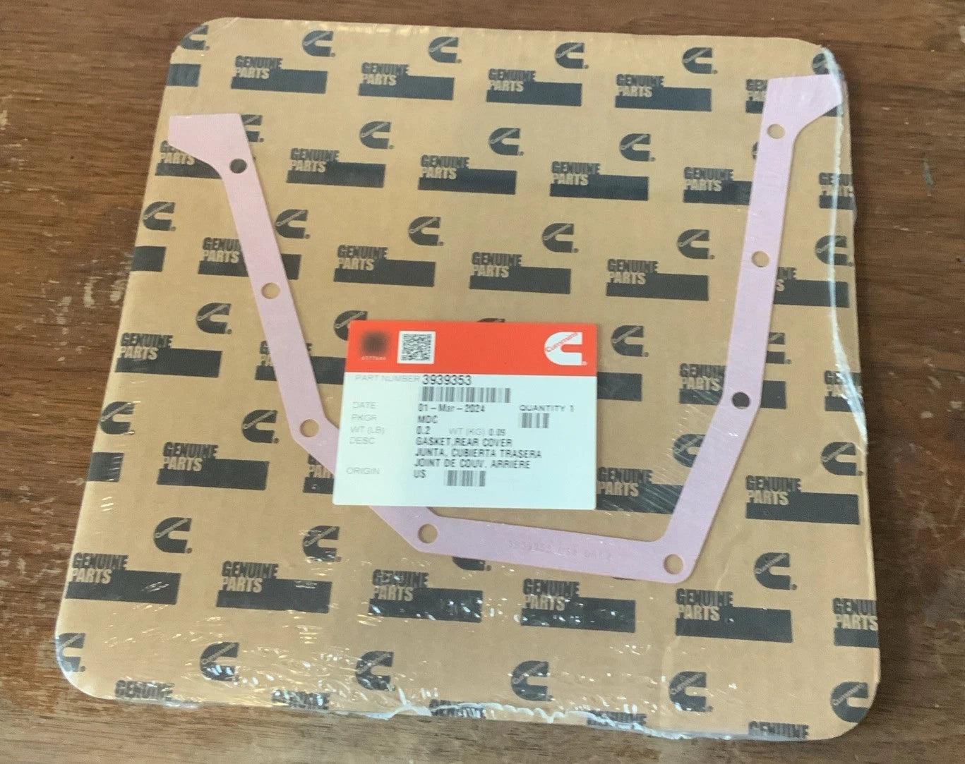 CUMMINS GASKET REAR COVER image 0