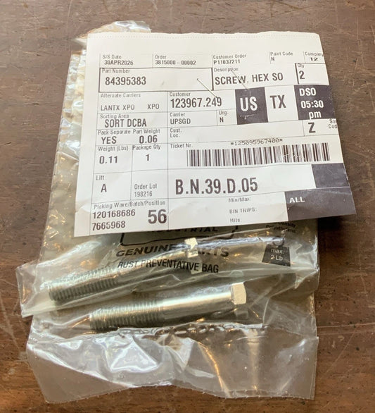 84395383 CNH SCREW, HEX SOC 2 Pc